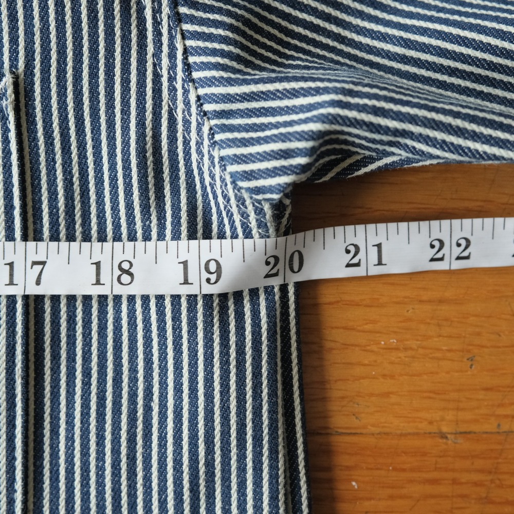Stan Ray Chore Coat Mens Blue Hickory Stripe Workwear Utility Small Barn Jacket - Picture 4 of 8